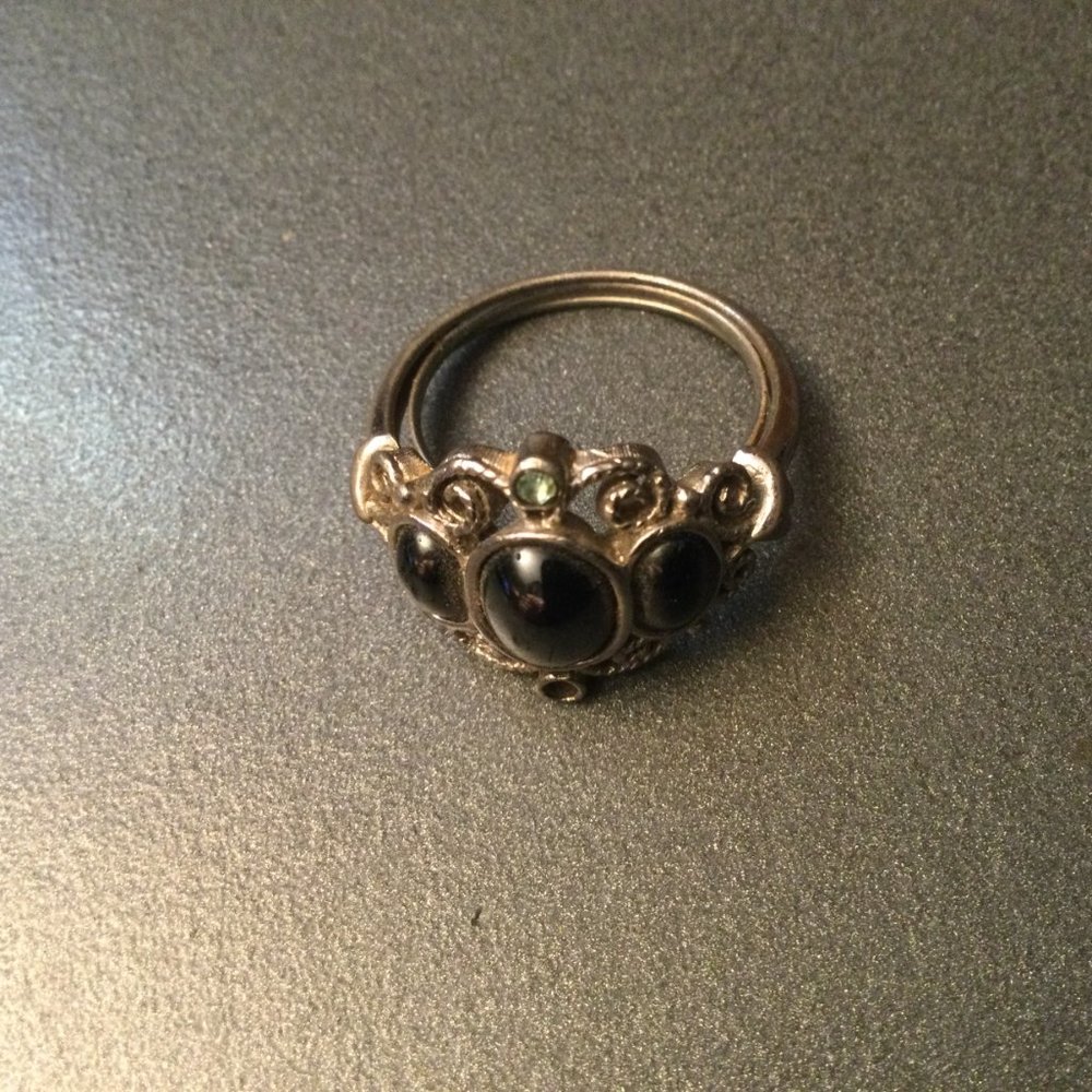 Avon Obsidian? Ring Size 9.5 Jewelry vintage 1 missing small stone - Picture 9 of 9